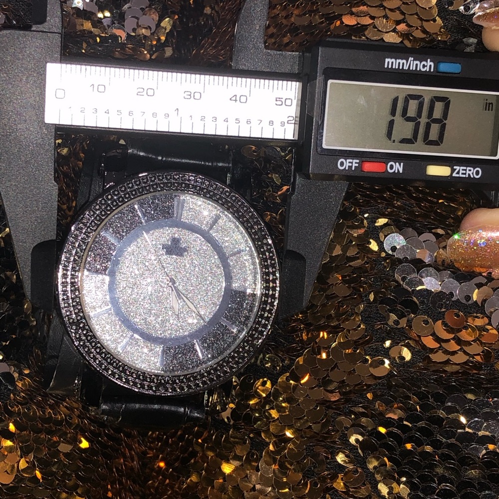 Real diamond luxury watch for men, best gift for him, real, NOT CZ Not Lab Made - Picture 3 of 7
